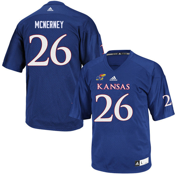Men #26 Cody McNerney Kansas Jayhawks College Football Jerseys Sale-Royal